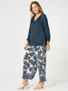 Lux Plait Top-Navy
