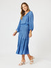 Lux Ruche Skirt - Pacific Blue