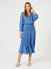 Lux Ruche Skirt - Pacific Blue