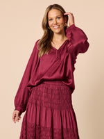 Lux Plait Top - Shiraz