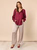 Lux Plait Top - Shiraz