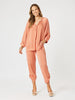Lux Tab Side Button Pant - Sunset