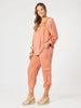 Lux Tab Side Button Pant - Sunset