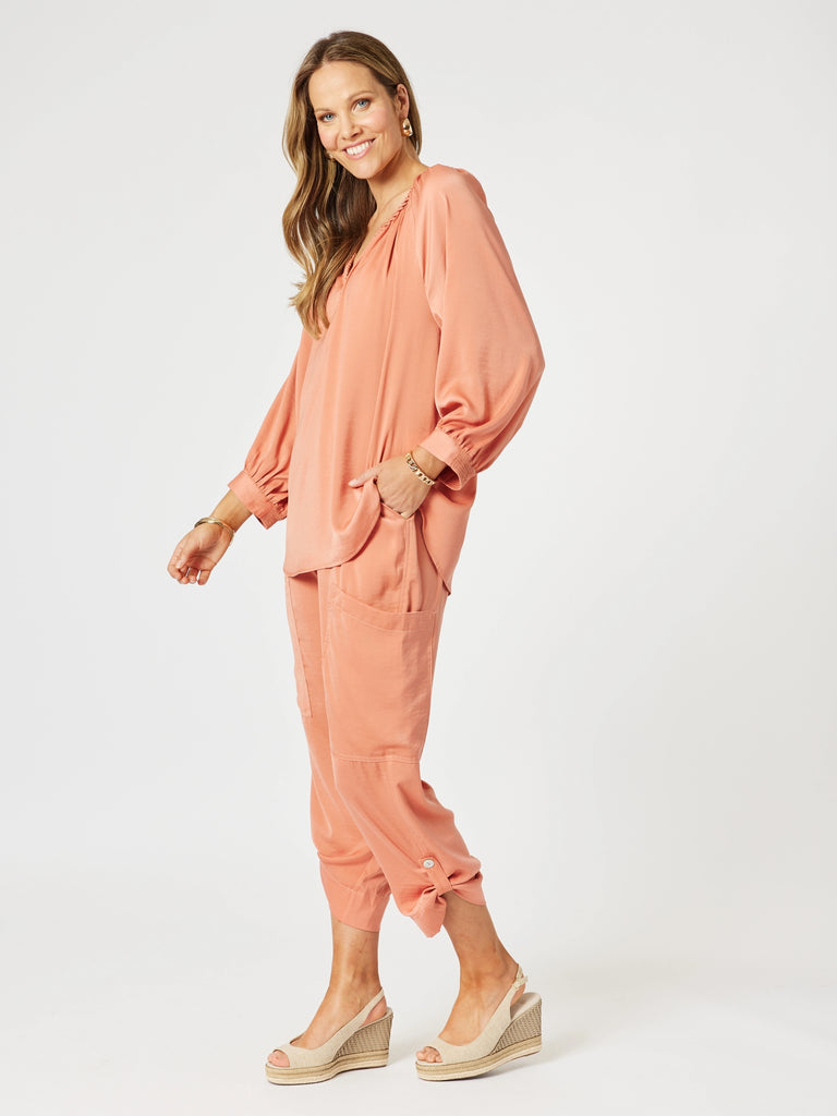 Lux Plait Top-Sunset