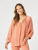 Lux Plait Top - Sunset