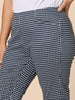 Alexis Gingham Print Pant - Navy gordon smith