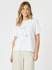 Sequin Silver Pineapple Tee - White/Silver gordon smith