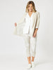 Lino Long Vest-White