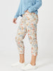 Lyla Floral Print Slim Leg Pant - Natural Floral GORDON SMITH