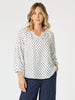 Get Dotty Top-Navy/White