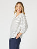 Get Dotty Top-Navy/White