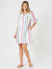 Havana Stripe Shift Dress - Basil Multi