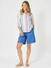 Havana Stripe Top - Basil Multi