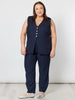 Lino Tapered Pant - Navy