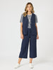 Lino Long Vest - Navy gordon smith