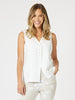Lino Long Vest-White