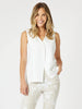 Lino Long Vest-White