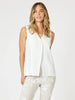 Lino Long Vest-White