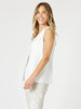 Lino Long Vest-White