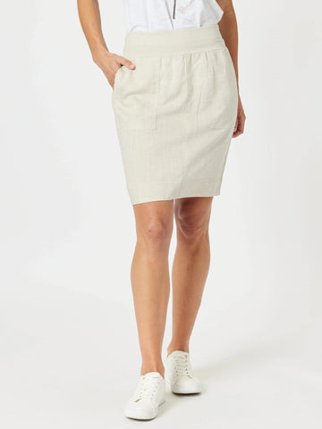 Stitch Hem Skirt - Natural