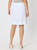 Lino Stitch Hem Detail Skirt - White