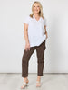 Beau Lino V Neck Top - White