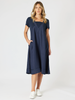Lino Le Marais Dress - Navy gordon smith