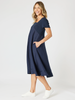 Lino Le Marais Dress - Navy gordon smith