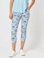 Alexandria Floral Print Pant - Blue/White