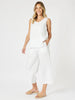 Lino Button Back Cami - White