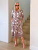 Palm Cove Shirt Dress - Espresso White