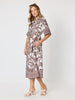 Palm Cove Shirt Dress - Espresso White