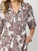 Palm Cove Shirt Dress - Espresso White