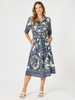 Palm Cove Dress-Navy Multi