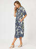 Palm Cove Dress-Navy Multi