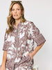 Palm Cove Print Shirt - Espresso White