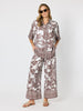 Palm Cove Print Shirt - Espresso White