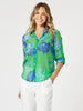 Garden Bloom Shirt-Elm Blue