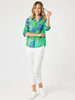 Garden Bloom Shirt-Elm Blue