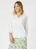 Coastal Embroidery Blouse - White