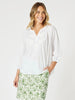 Coastal Embroidery Blouse - White