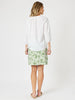 Alexandria Floral Skirt - Basil White