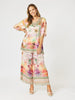 Passport V Neck top-Sunset Multi