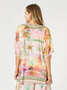 Passport V Neck top-Sunset Multi