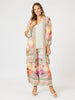 Passport Print Kimono - Sunset Multi