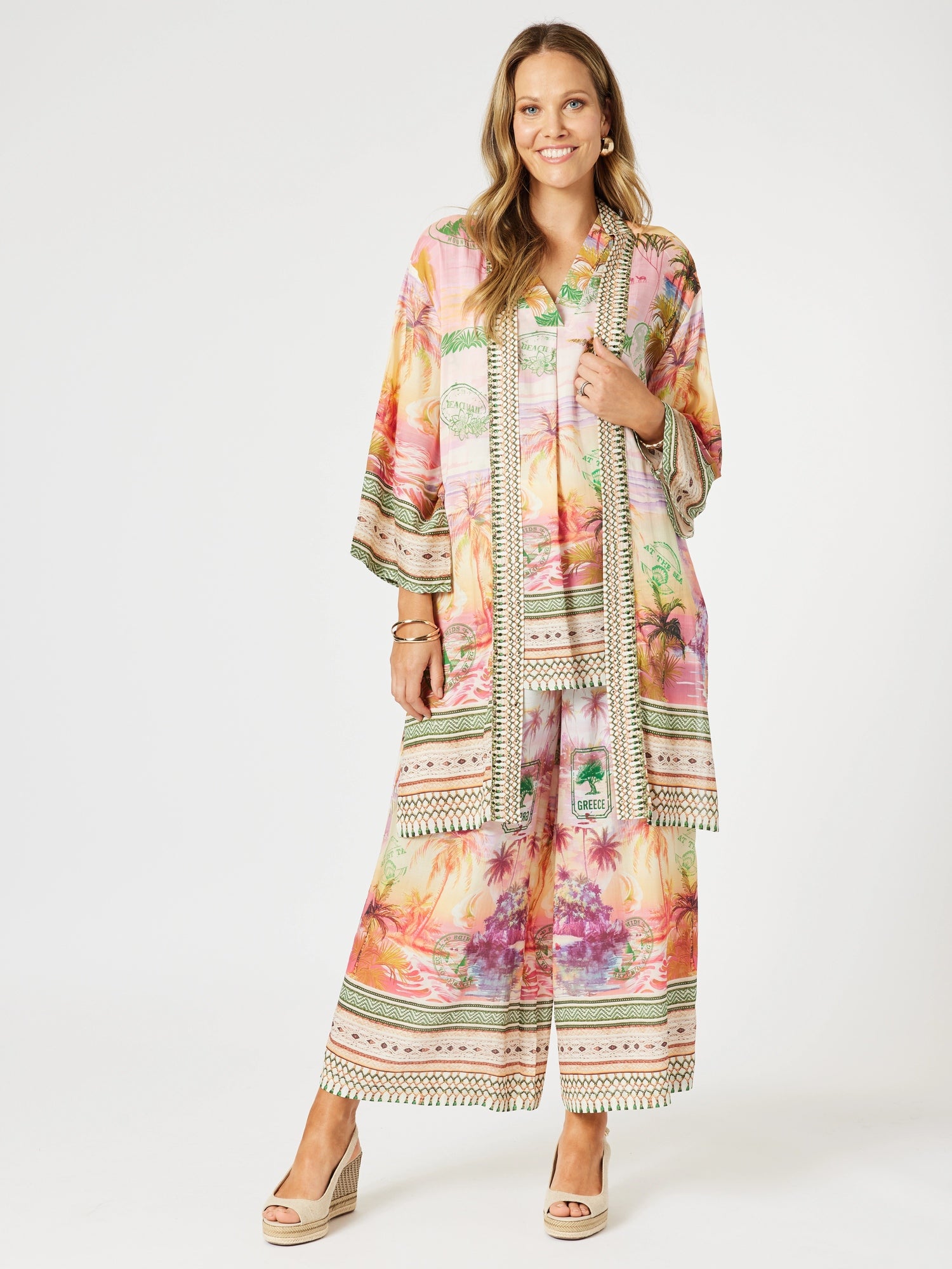Passport Print Kimono - Sunset Multi – Gordon Smith