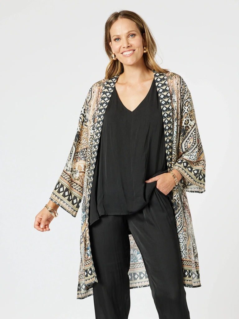 Emerson Animal Print Kimono - Animal - gordon smith - hammock & vine