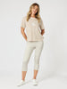 Cote D Azur Stripe Print Tee - Natural/White gordon smith