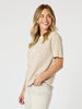 Cote D Azur Stripe Print Tee - Natural/White gordon smith