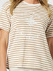 Cote D Azur Stripe Print Tee - Natural/White gordon smith